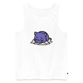 Baby sleeping cat - Men's Premium Organic Tank Top - white - Front - AI Model Male 178 light (178cm)