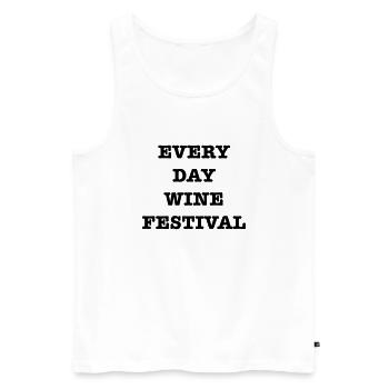 Every Day wine Festival - Men's Premium Organic Tank Top - white - Front - AI Model Male 178 light (178cm)