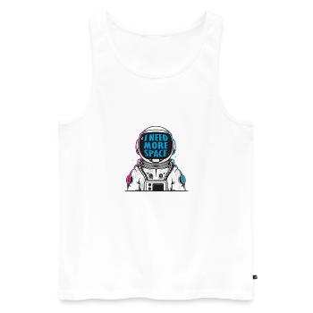 I need more space - Men's Premium Organic Tank Top - white - Front - AI Model Male 178 light (178cm)