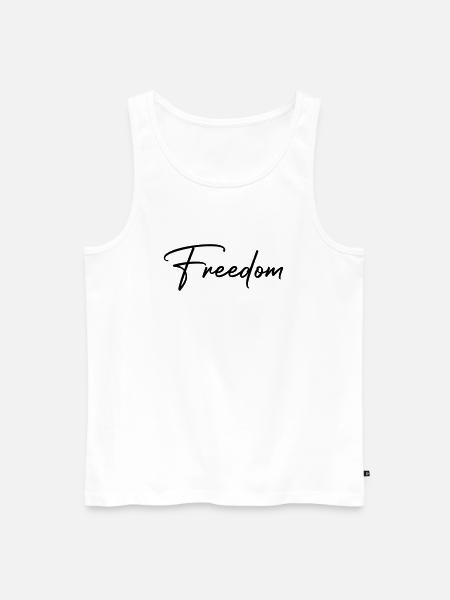 Freedom - for everyone - Men's Premium Organic Tank Top - white