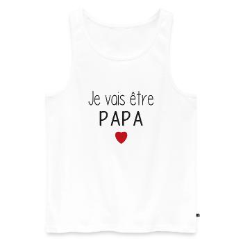 I'm going to be a daddy - heart - Men's Premium Organic Tank Top - white - Front - Michal (187cm)