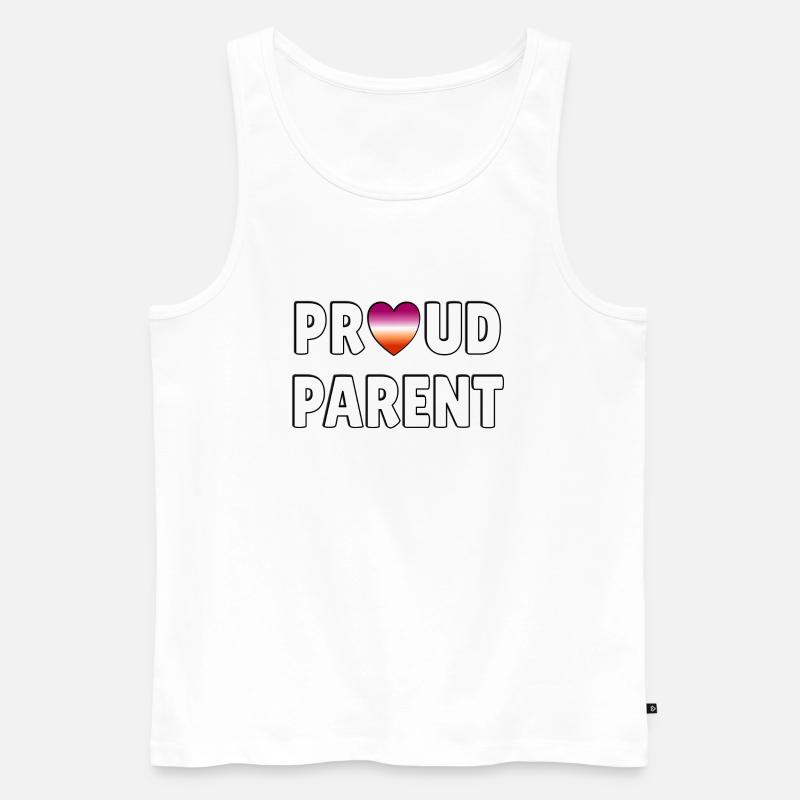 Stolze Eltern Lesben-Flagge - Männer Premium Bio Tank Top - Weiß