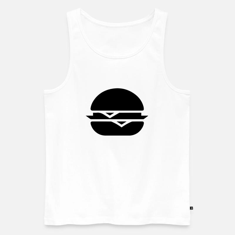 Hamburger Burger - Männer Premium Bio Tank Top - Weiß