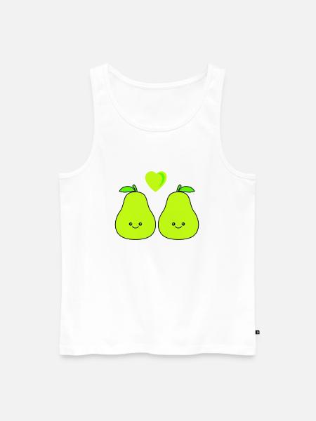 birne comic love - Männer Premium Bio Tank Top - Weiß