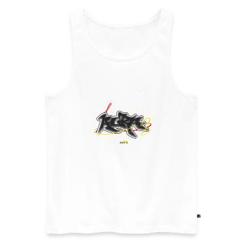 Aura Graffiti - Débardeur bio Premium Homme - blanc - Devant - Michal (187cm)