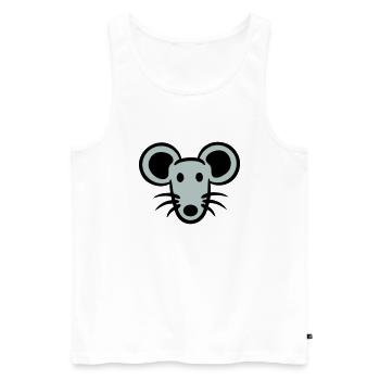 Mouse Mouse Cute Little Rat Rodent Friendly - Men's Premium Organic Tank Top - white - Front - Michal (187cm)