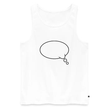 Thought Bubble Design - Men's Premium Organic Tank Top - white - Front - AI Model Male 178 light (178cm)