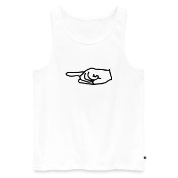 pfeil - Männer Premium Bio Tank Top - Weiß - Vorne - AI Model Male 178 light (178cm)