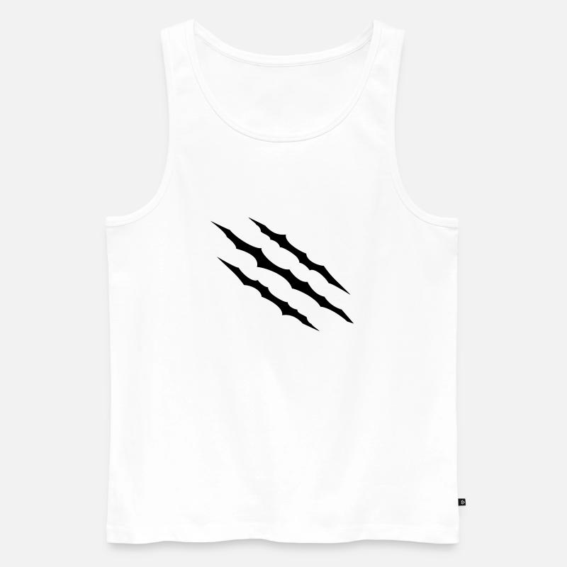 Scratches - Men's Premium Organic Tank Top - white