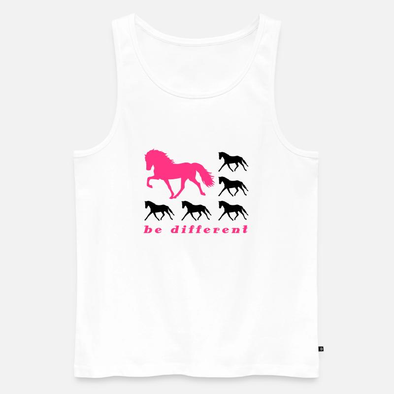be different - Männer Premium Bio Tank Top - Weiß