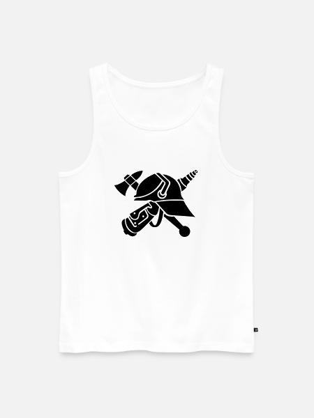 Feuerwehr Logo - Männer Premium Bio Tank Top - Weiß