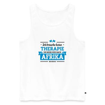 Nur nach Afrika - Männer Premium Bio Tank Top - Weiß - Vorne - AI Model Male 178 light (178cm)