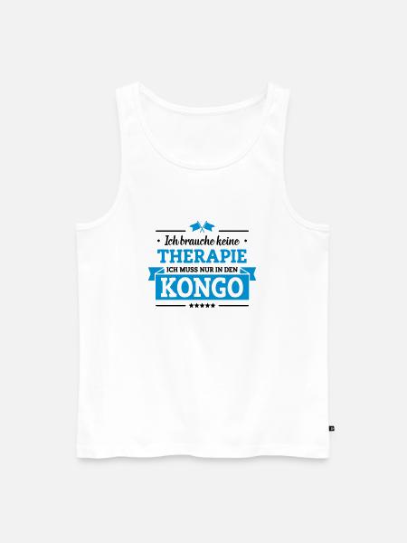 Nur in den Kongo - Männer Premium Bio Tank Top - Weiß