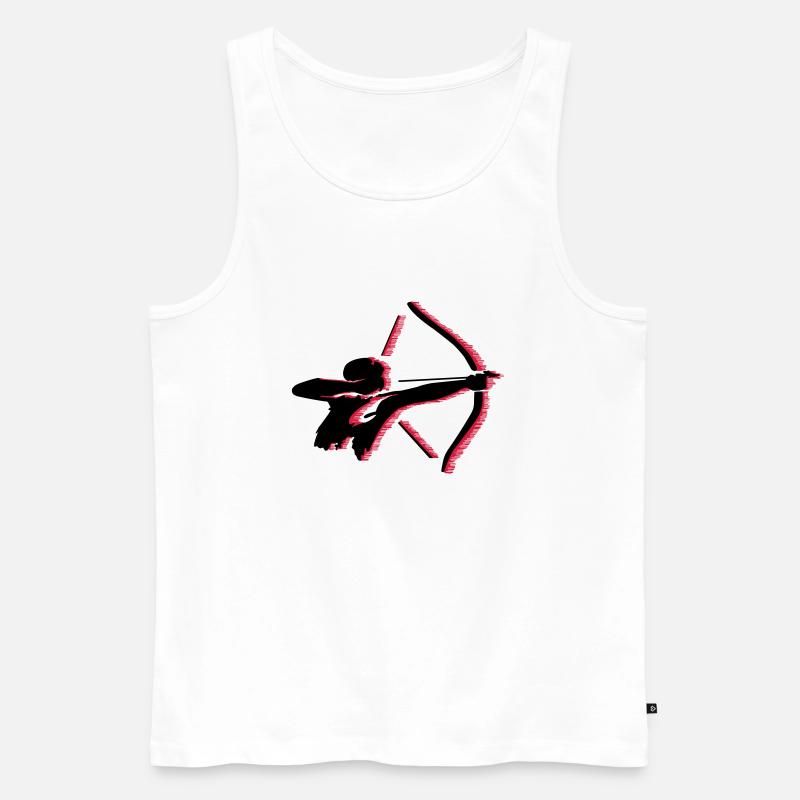 Bogenschütze - Männer Premium Bio Tank Top - Weiß