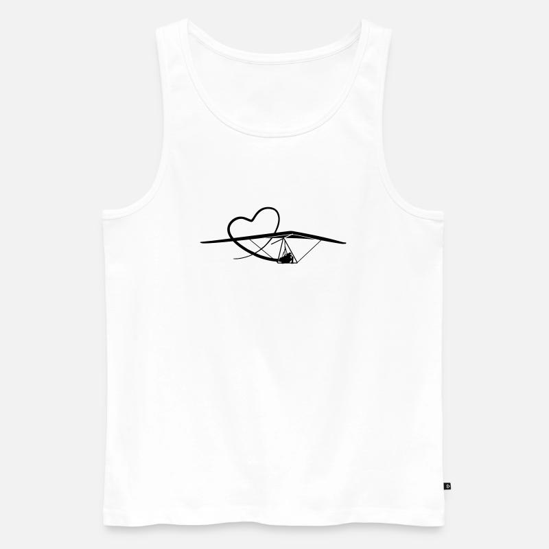 herzflug hängegleiter Geschenk - Männer Premium Bio Tank Top - Weiß