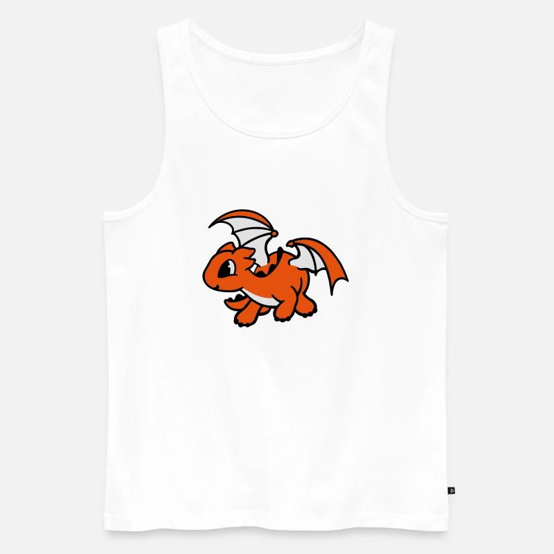 Drache - Männer Premium Bio Tank Top - Weiß