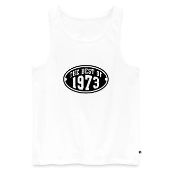 LE MEILLEUR DE 1973 - conception Anniversaire - Débardeur bio Premium Homme - blanc - Devant - Michal (187cm)