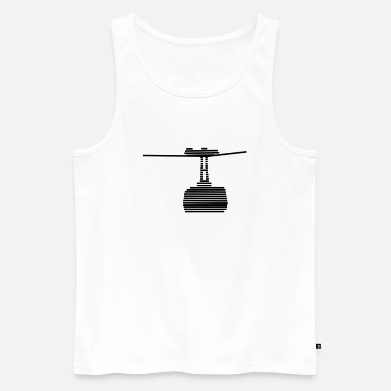 Seilbahn - Männer Premium Bio Tank Top - Weiß