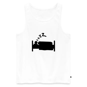 sleep___f1 - Männer Premium Bio Tank Top - Weiß - Vorne - Michal (187cm)
