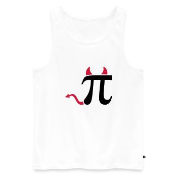 Pi - Männer Premium Bio Tank Top - Weiß - Vorne - AI Model Male 178 light (178cm)