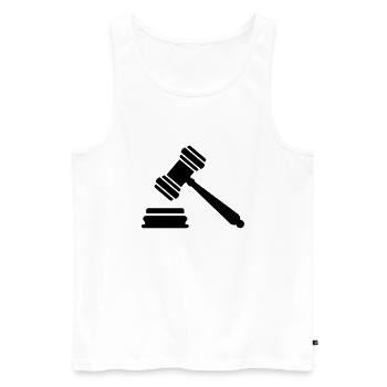 Richter - Männer Premium Bio Tank Top - Weiß - Vorne - Michal (187cm)