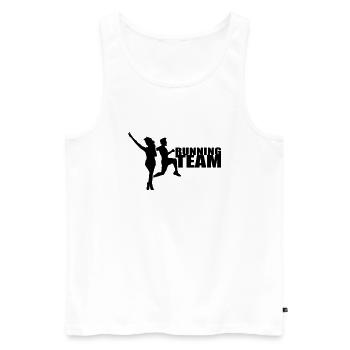 Running Team man woman of couple group - Men's Premium Organic Tank Top - white - Front - AI Model Male 178 light (178cm)