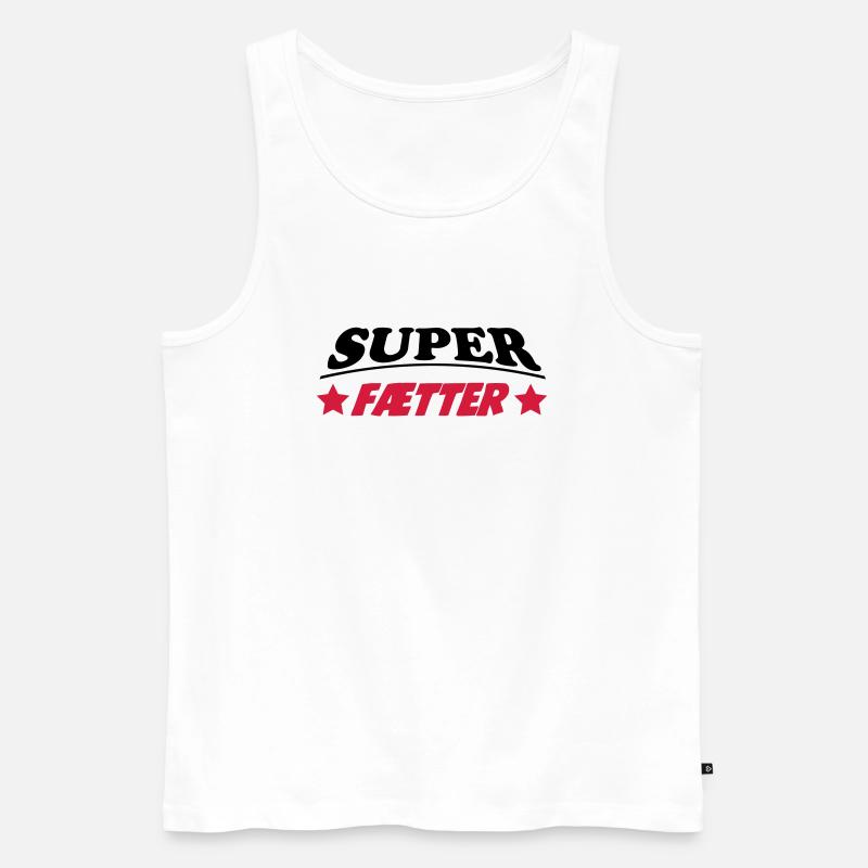 Super faetter 222 - Männer Premium Bio Tank Top - Weiß