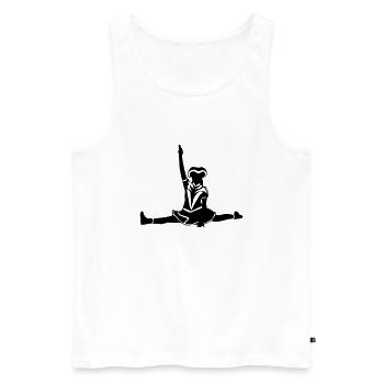 Funkenmarie - Männer Premium Bio Tank Top - Weiß - Vorne - AI Model Male 178 light (178cm)