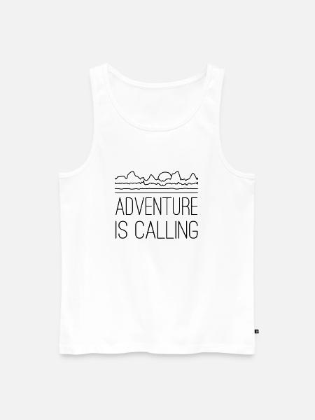 Adventure is calling - Men's Premium Organic Tank Top - white