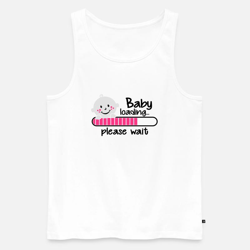 Baby loading.... please wait - Männer Premium Bio Tank Top - Weiß
