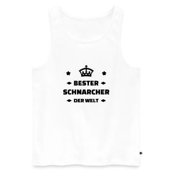 Snore Snorer Schnarcher Ronfler Ronfleur - Men's Premium Organic Tank Top - white - Front - AI Model Male 178 light (178cm)