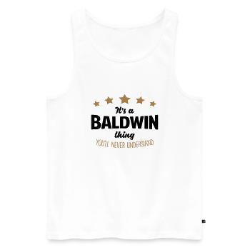 It's a baldwin name thing stars never und - Men's Premium Organic Tank Top - white - Front - Michal (187cm)