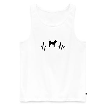 Shiba Inu - Men's Premium Organic Tank Top - white - Front - AI Model Male 178 light (178cm)