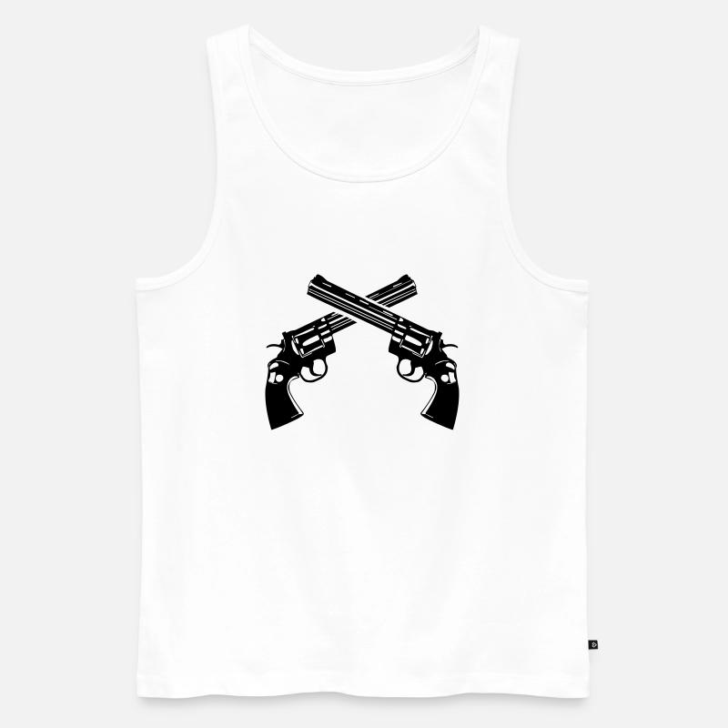waffen - Männer Premium Bio Tank Top - Weiß