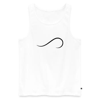 Schnörkel Dekor Element Geschwungene Linie - Männer Premium Bio Tank Top - Weiß - Vorne - AI Model Male 178 light (178cm)