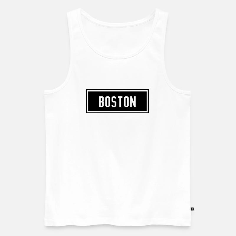 Boston - Männer Premium Bio Tank Top - Weiß