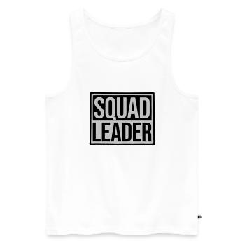 Conception du leader de l’escouade Shield - Débardeur bio Premium Homme - blanc - Devant - Michal (187cm)