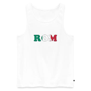 Rom - Männer Premium Bio Tank Top - Weiß - Vorne - Michal (187cm)