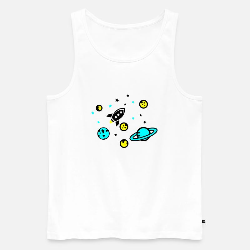 Universe - Männer Premium Bio Tank Top - Weiß