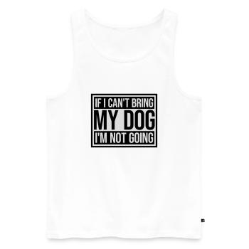 Citation Apportez mon chien - Débardeur bio Premium Homme - blanc - Devant - Michal (187cm)