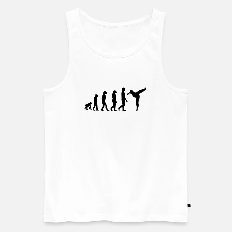 Evolution der Kampfkünste - Männer Premium Bio Tank Top - Weiß