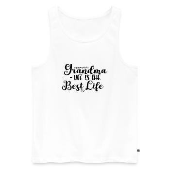 Grandma Life Is The Best Life - Men's Premium Organic Tank Top - white - Front - Michal (187cm)