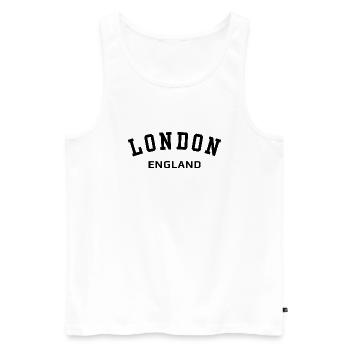 Londres Angleterre Royaume-Uni - Débardeur bio Premium Homme - blanc - Devant - Michal (187cm)