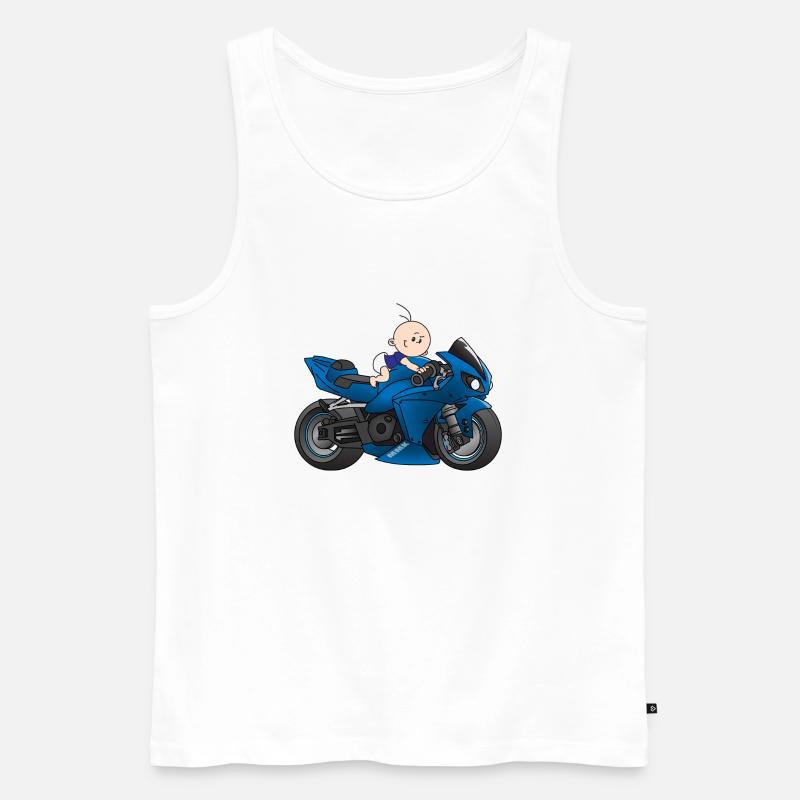 Motor-Junge - Männer Premium Bio Tank Top - Weiß