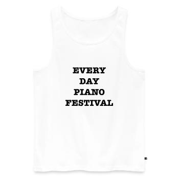 EveryDayPianoFest - Men's Premium Organic Tank Top - white - Front - Michal (187cm)