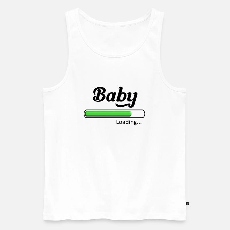 Baby-Loading. - Männer Premium Bio Tank Top - Weiß