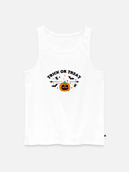 trick or treat 02 - Men's Premium Organic Tank Top - white