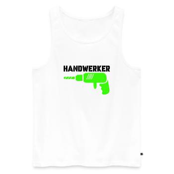 handwerker - Männer Premium Bio Tank Top - Weiß - Vorne - AI Model Male 178 light (178cm)