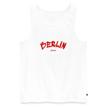 Berlin - Deutschland - Germany - Brandenburger Tor - Männer Premium Bio Tank Top - Weiß - Vorne - AI Model Male 178 light (178cm)