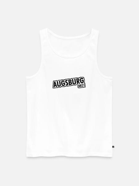 Augsburg 0821 Vorwahl - Männer Premium Bio Tank Top - Weiß
